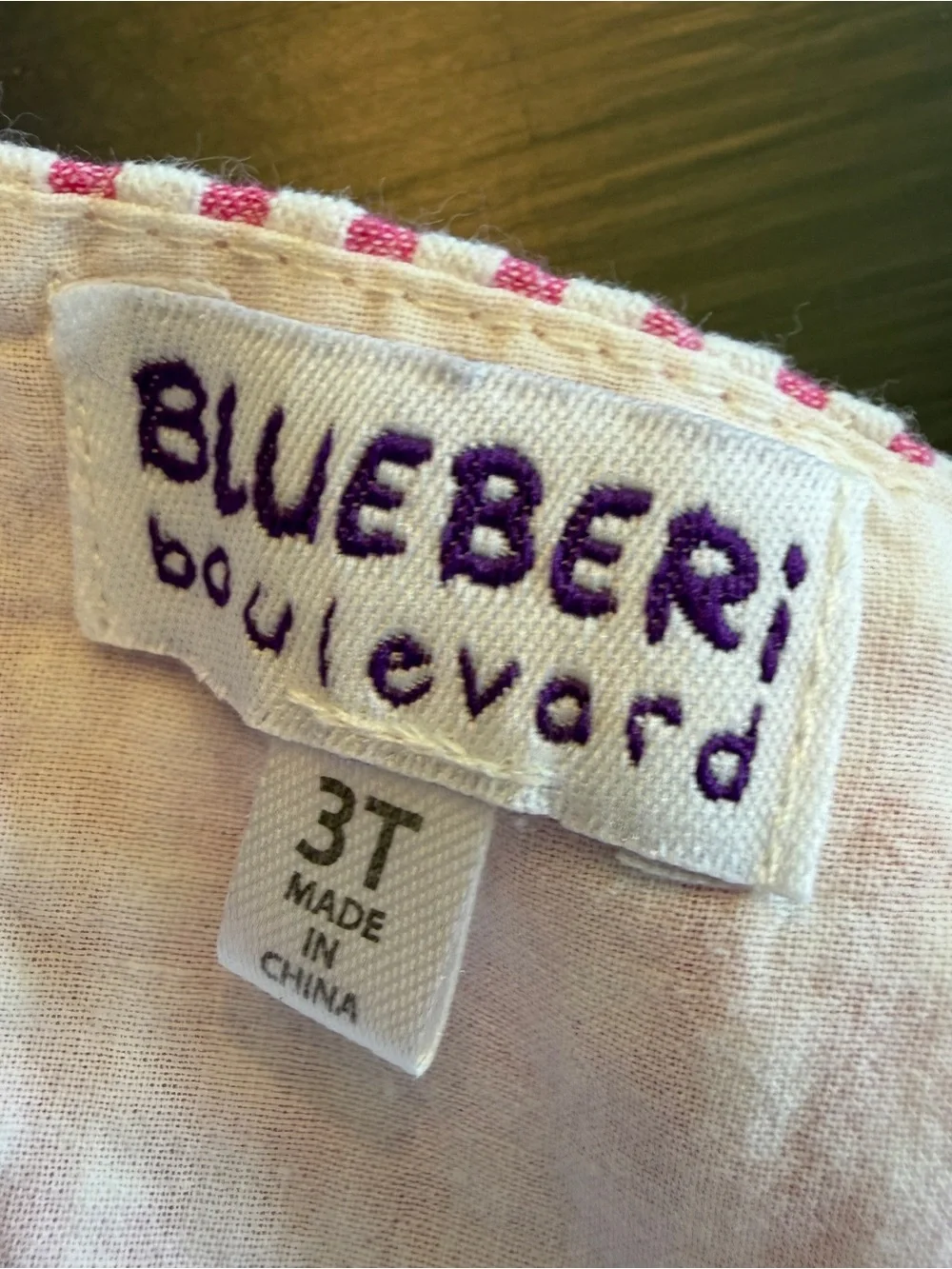 Blueberi Boulevard Pink Gingham Strawberry Pocket Sundress Sz 3T - Picture 4 of 6